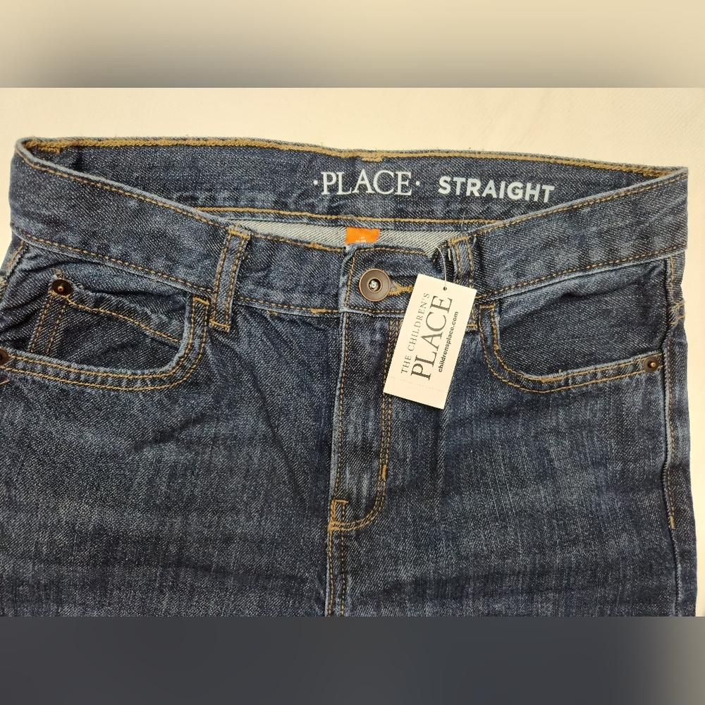 The Children's Place Boy's Straight Slim Adjustable Waist Jeans Size 16 Slim NWT - Picture 3 of 5